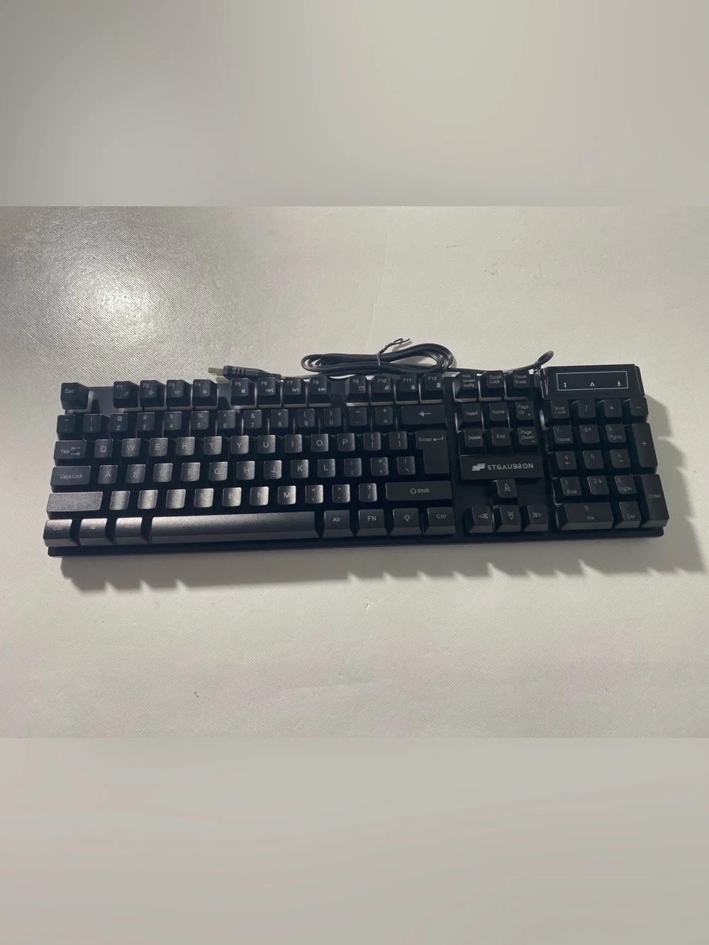 NEW In Box - STGAUBRON Computer Keyboard USB Wired w/ Kickstand Black